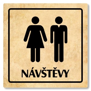 WC návštěvy, 100x100mm, pergamen, Arizona
